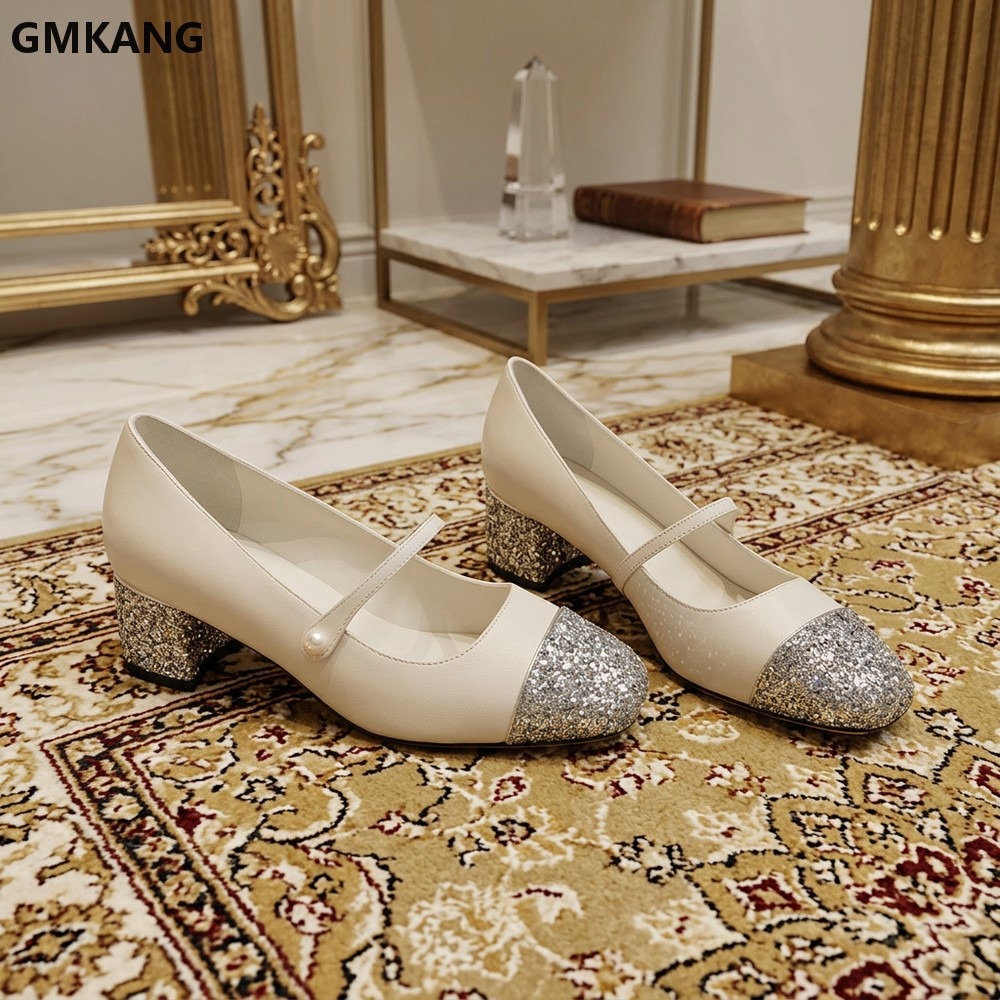 Leather Classic Strap - Klassieke Mary Jane Platform Schoenen Dames